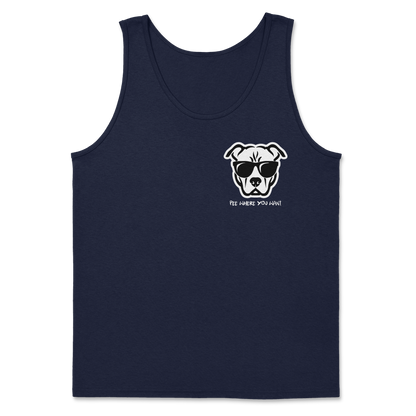 The Nice Shirt Tank Top Pee Where You Want  in Navy