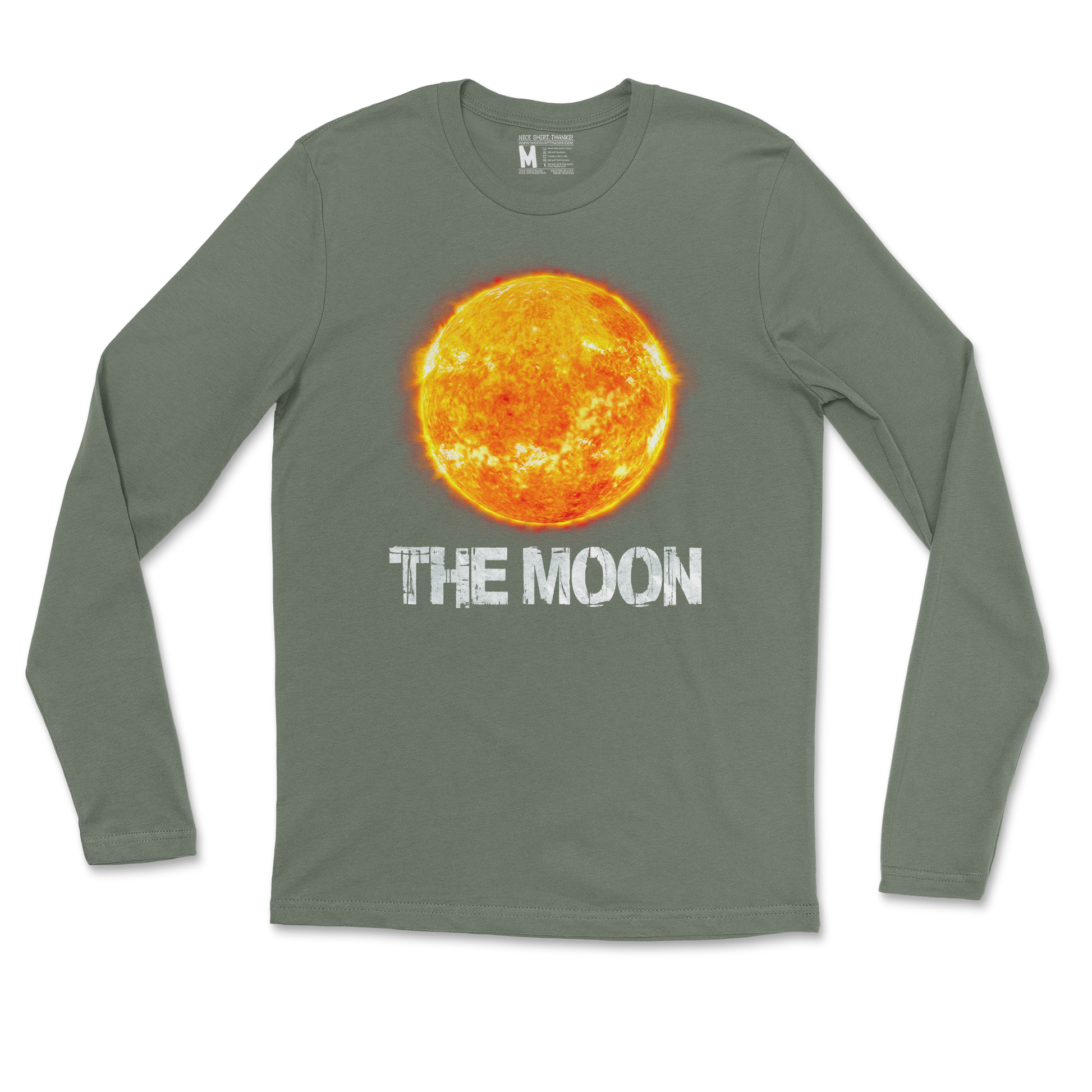 Heavy Blend Long Sleeve the moon in MilitaryGreen