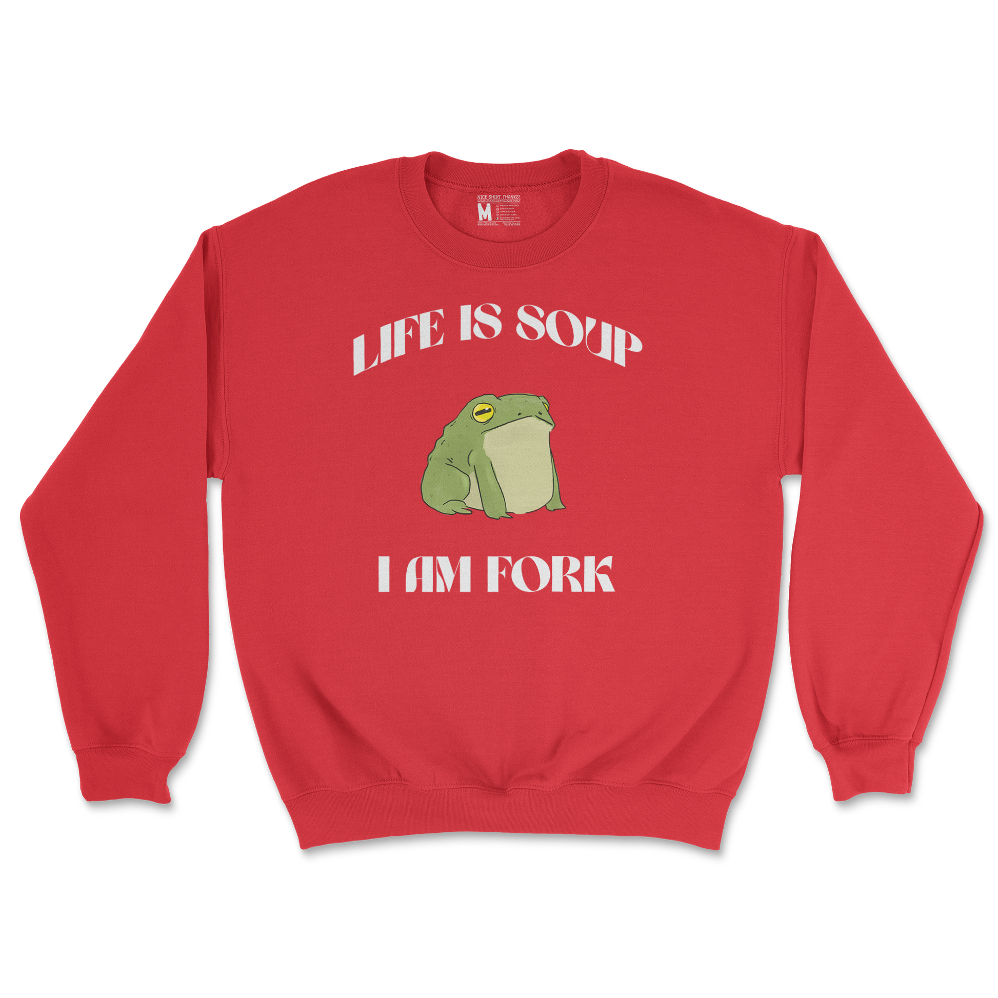 Gildan SoftStyle Crew Neck Life is Soup in Red