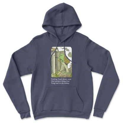 The Nice Shirt Hoodie Frog and Toad  in Navy