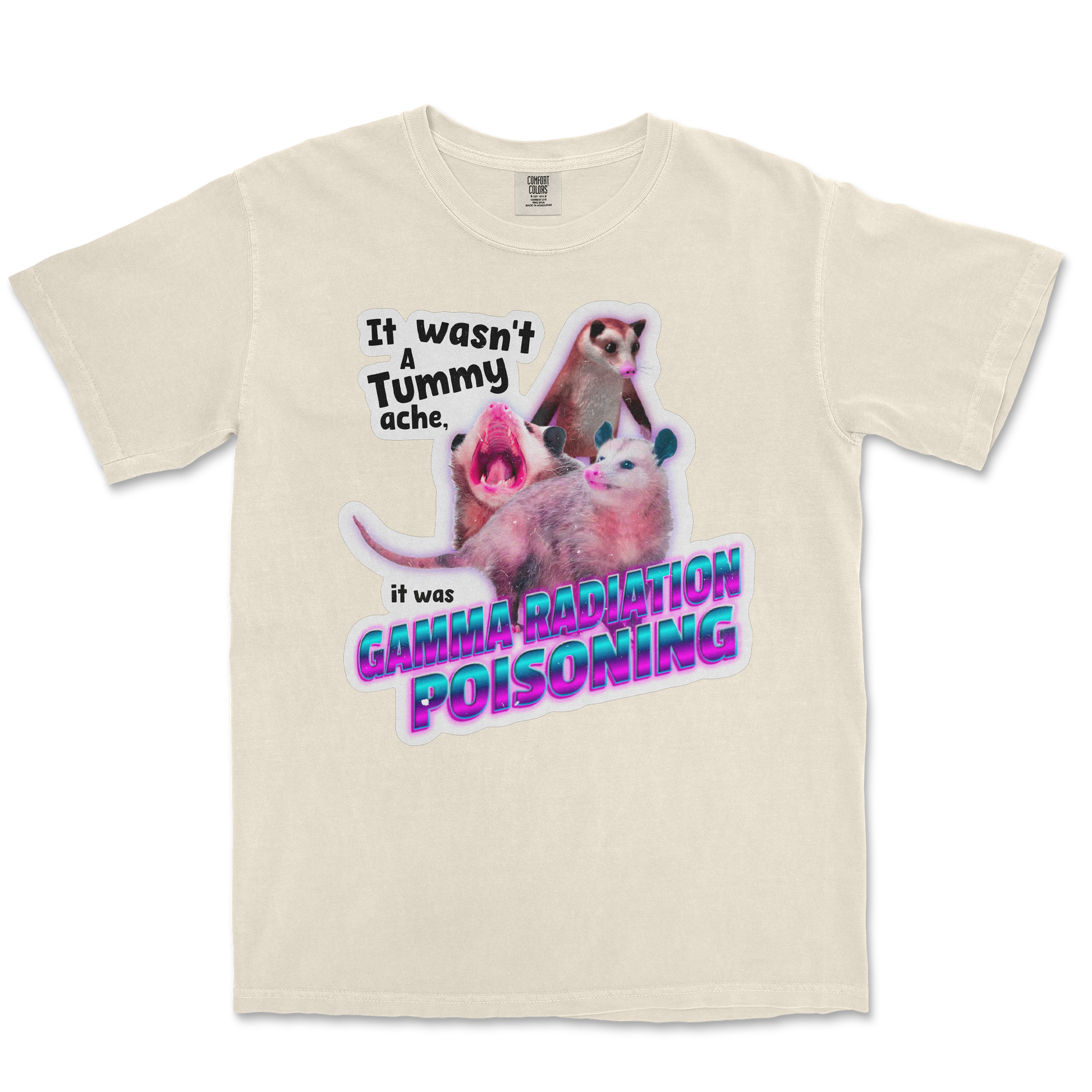 Comfort Colors T-Shirt Possum Radiation  in Ivory