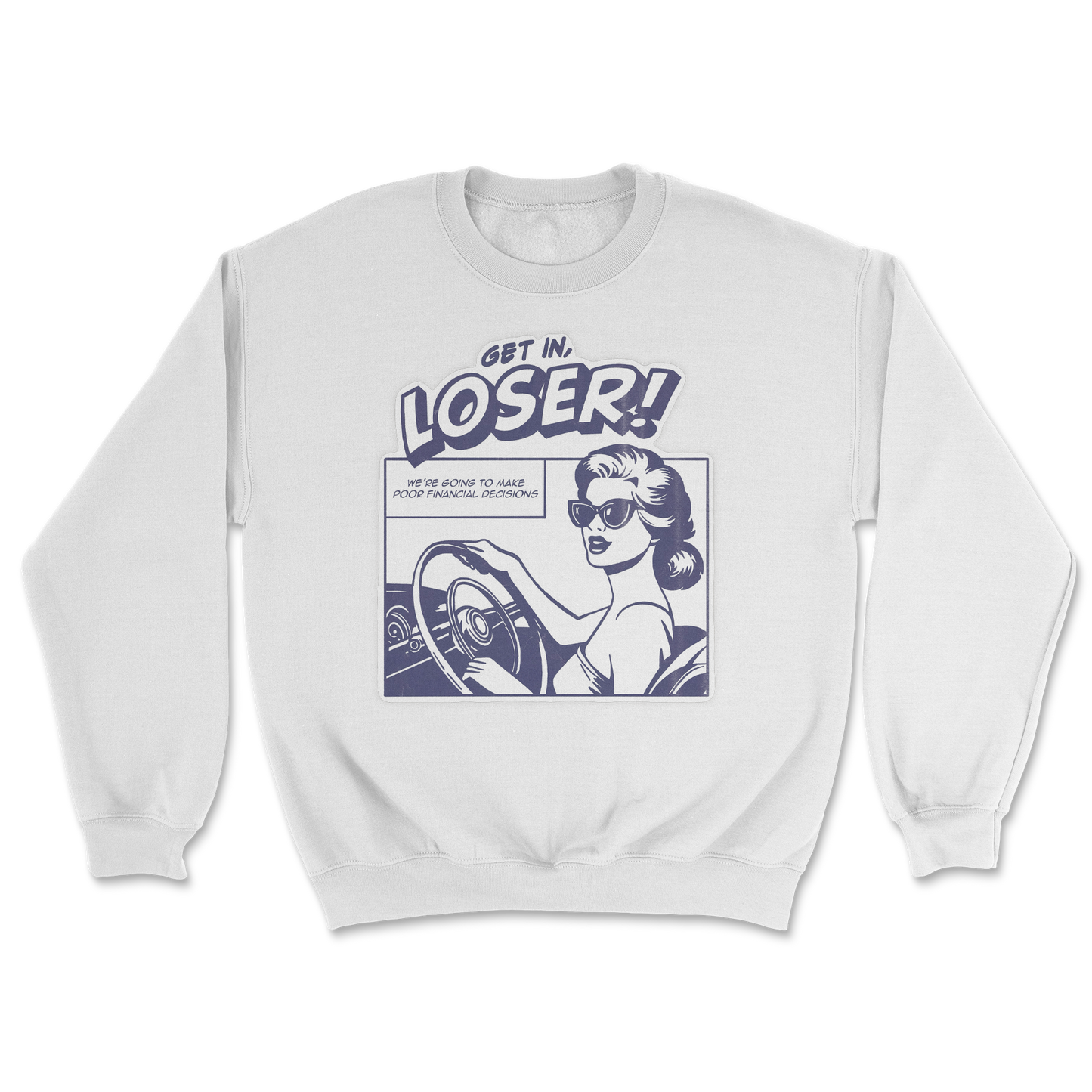 The Nice Shirt Crew Neck Get In Loser  in White