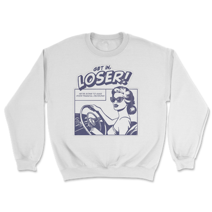 The Nice Shirt Crew Neck Get In Loser  in White