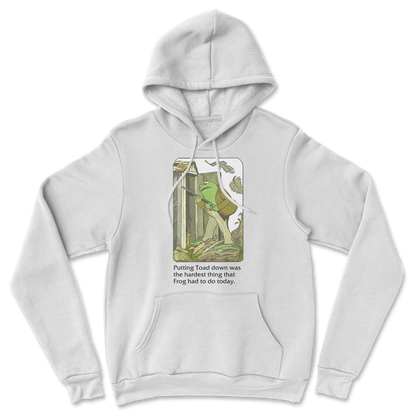 The Nice Shirt Hoodie Frog and Toad  in White