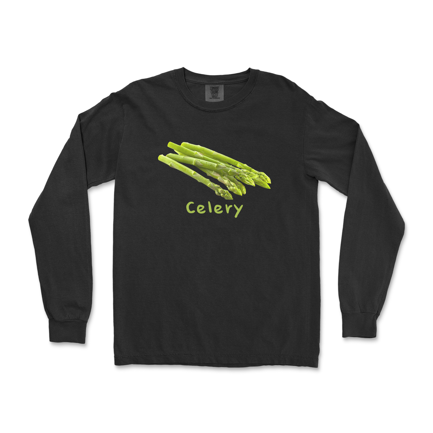 Comfort Colors Long Sleeve Celery in Black