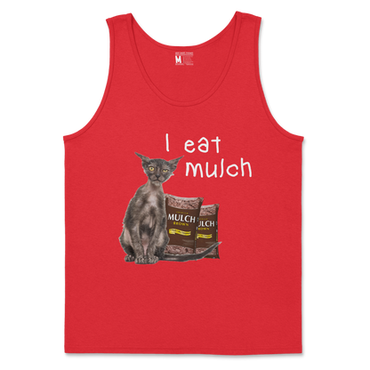 Gildan SoftStyle Tank Top I Eat Mulch in Red