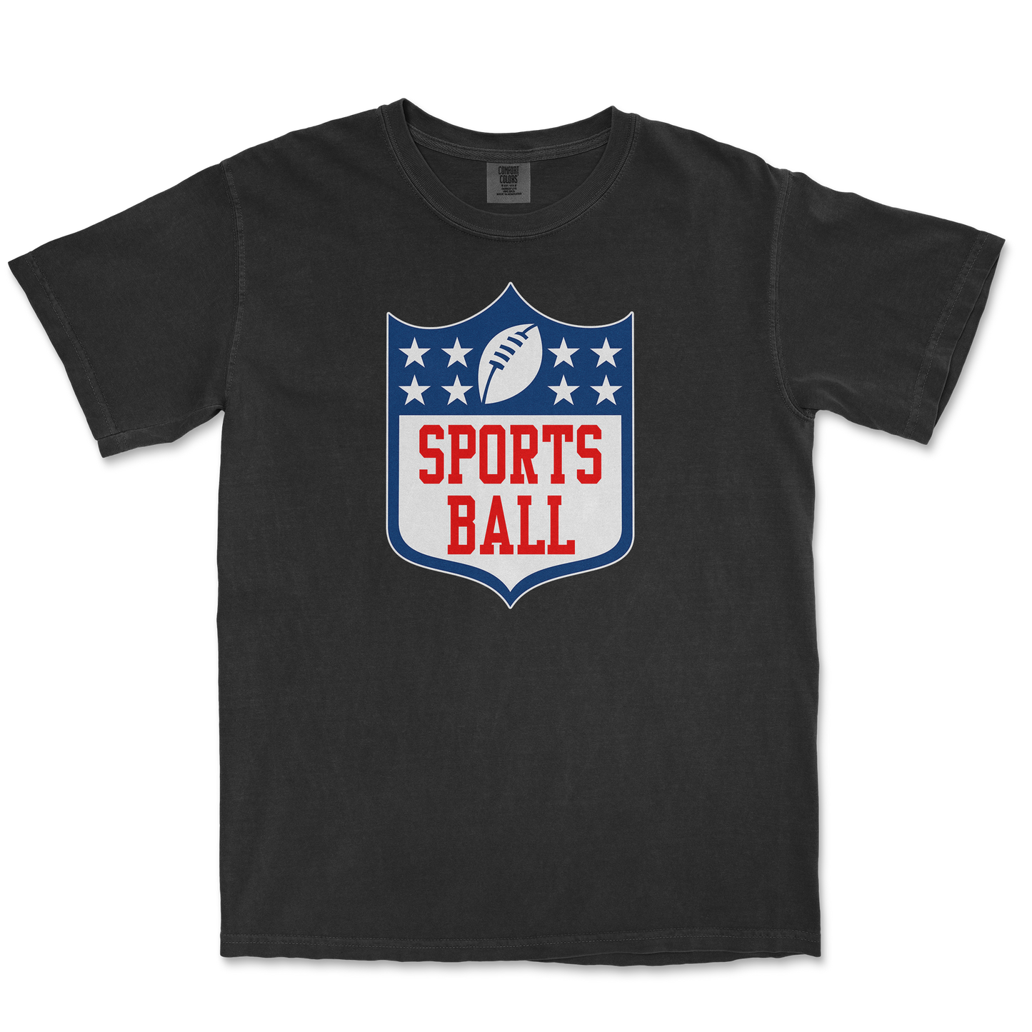 Comfort Colors T-Shirt Sports Ball in Black