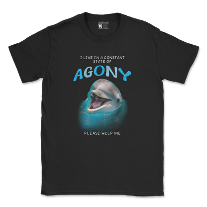 Gildan SoftStyle T-Shirt Agony Dolphin in Black