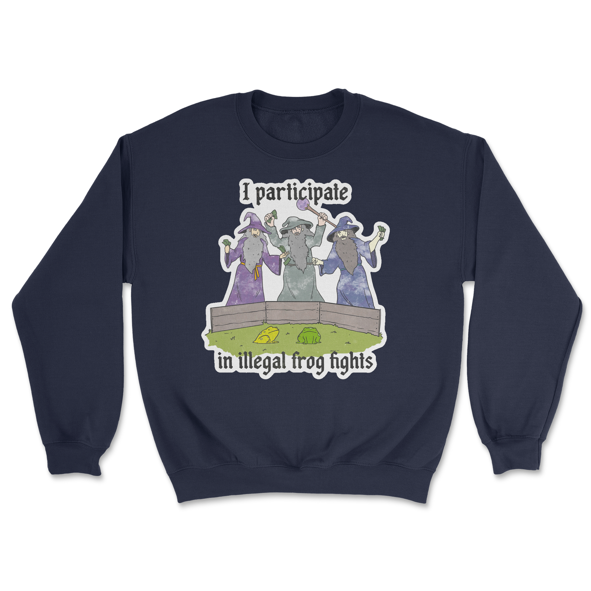 The Nice Shirt Crew Neck Wizard Activities  in Navy