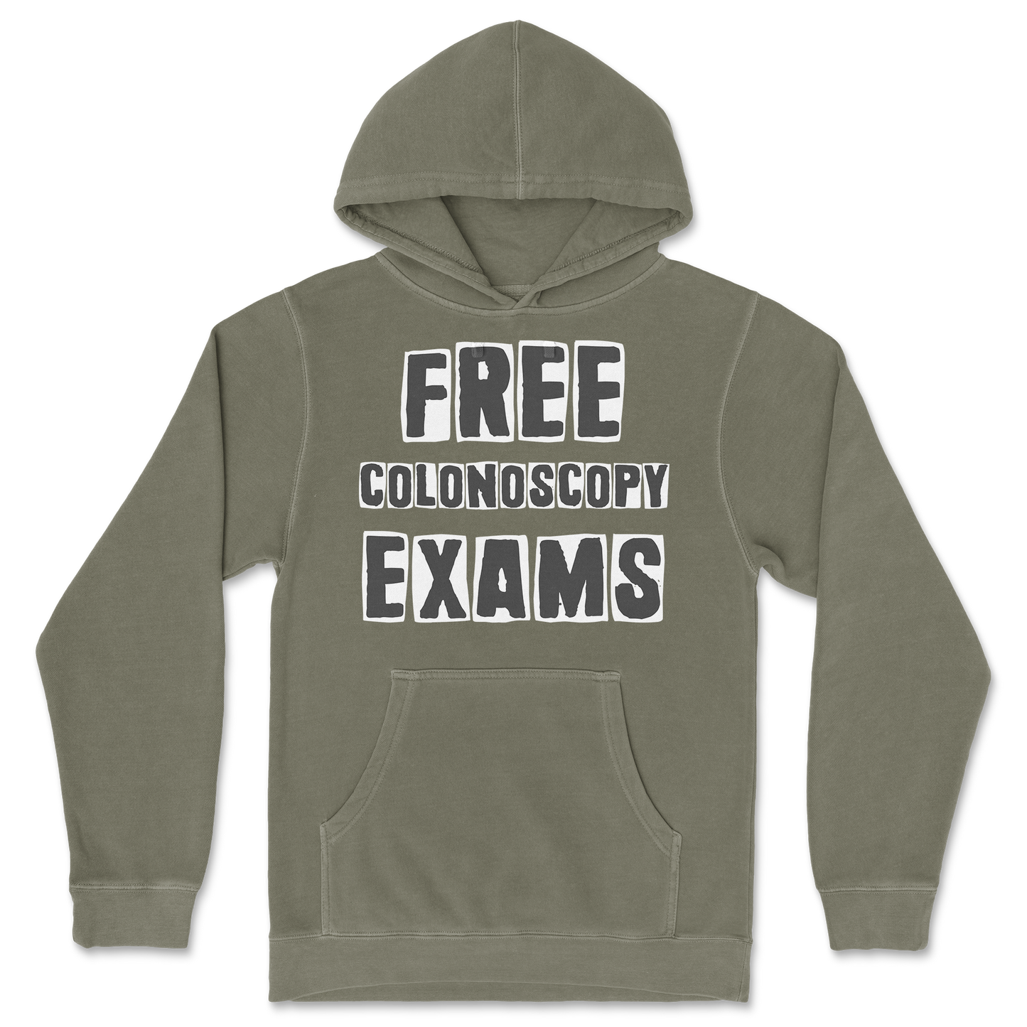 Independent Clothing Co. Hoodie Free Colonoscopy Exams in Olive