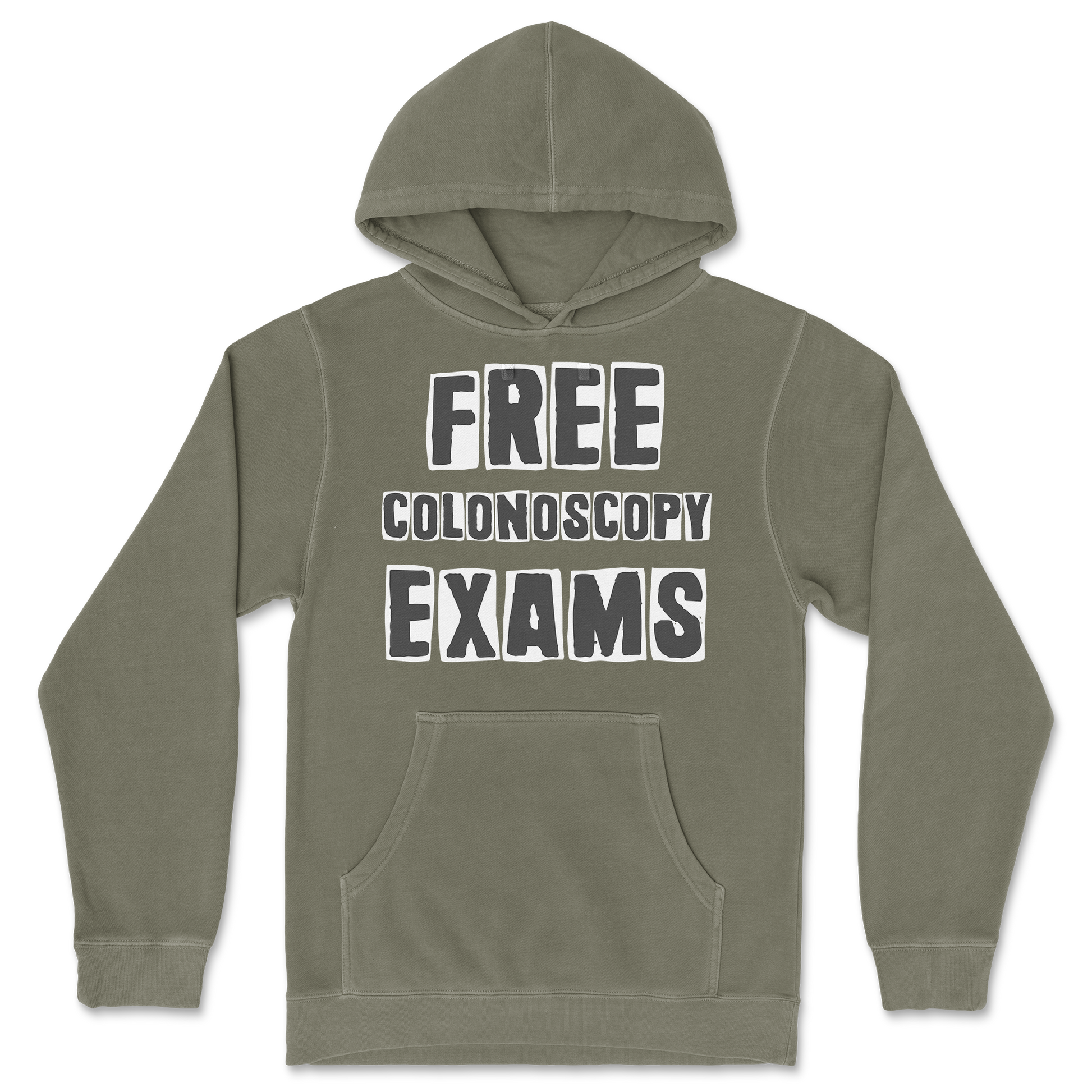 Independent Clothing Co. Hoodie Free Colonoscopy Exams in Olive