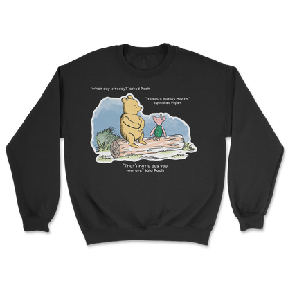 The Nice Shirt Crew Neck Winnie the Pooh  in Black