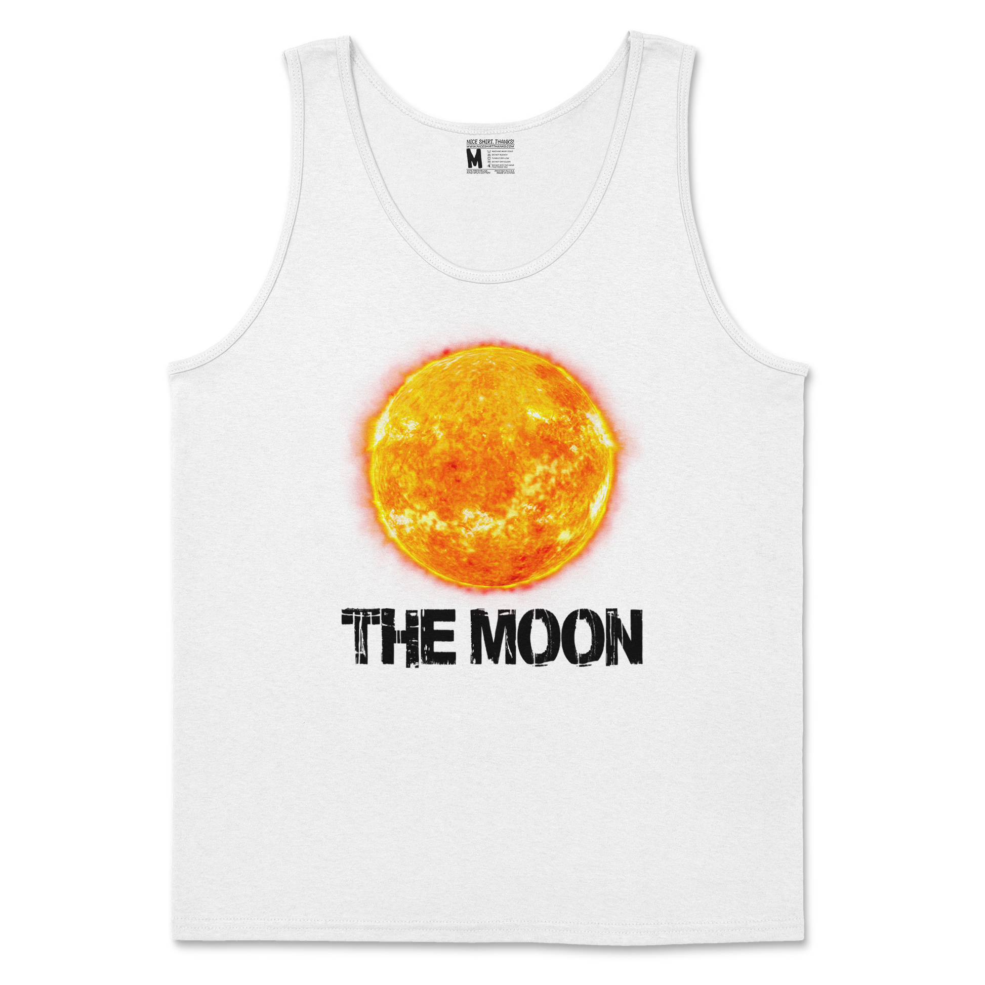 Heavy Blend Tank Top the moon in White