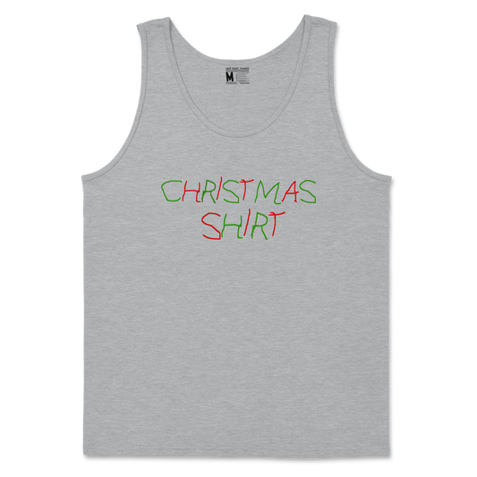 Gildan SoftStyle Tank Top Christmas Shirt in Sport-Grey