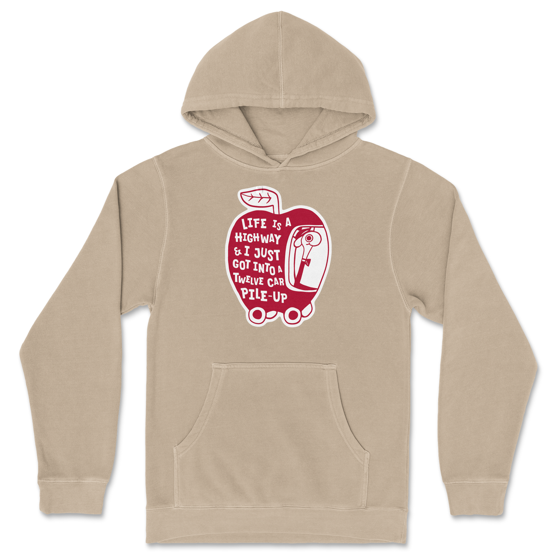 Independent Clothing Co. Hoodie Life Is A Highway  in Sandstone