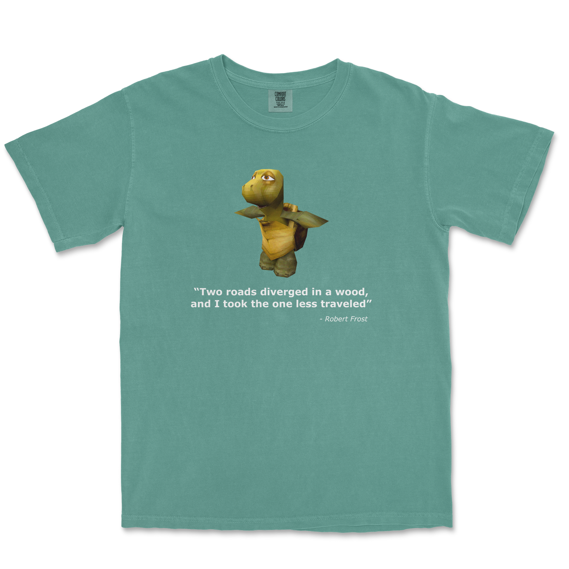 Comfort Colors T-Shirt Robert Frost Quote in LightGreen