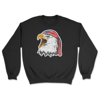 Heavy Blend Crew Neck Freedom Eagle in Black