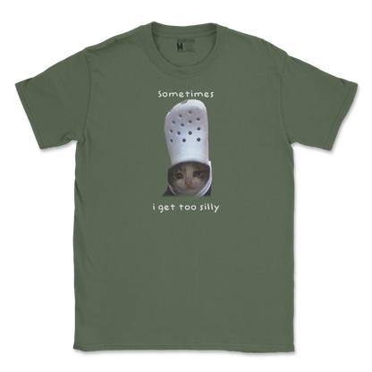 Gildan SoftStyle T-Shirt Got Too Silly  in Military-Green