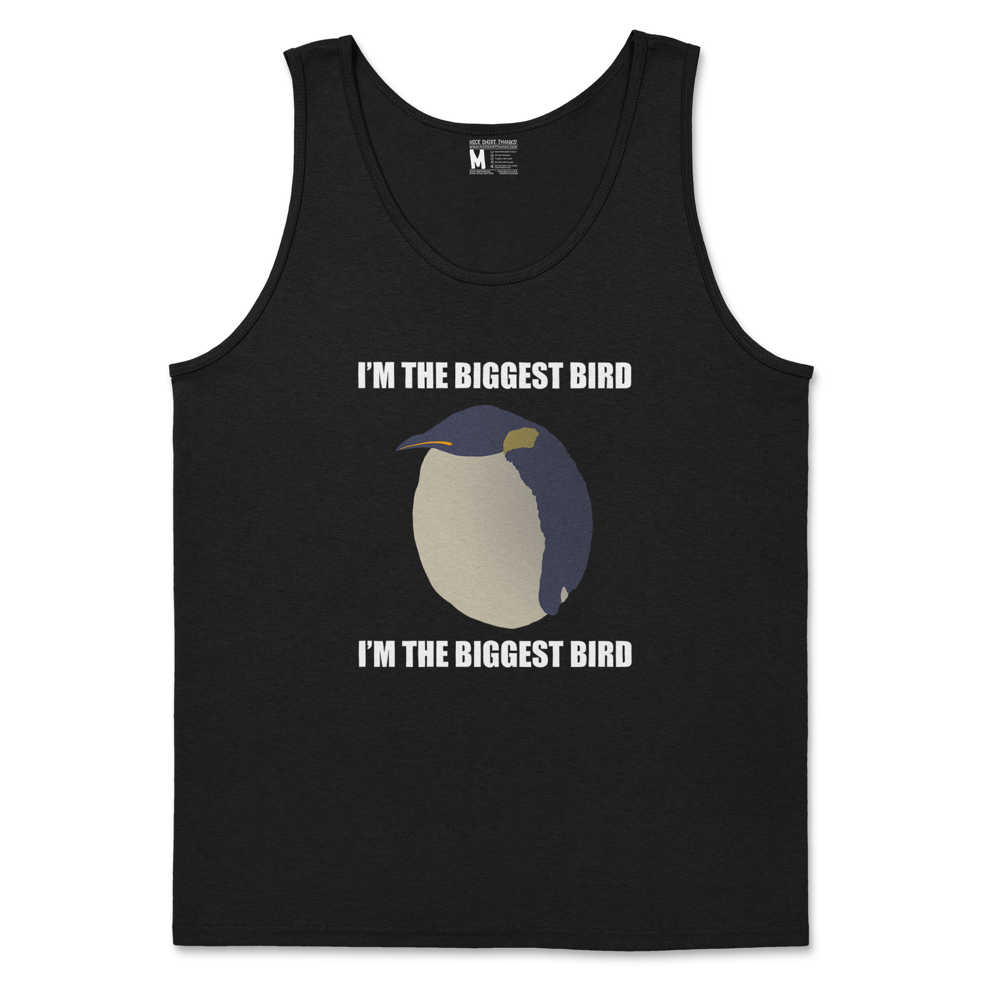 Gildan SoftStyle Tank Top I Am The Biggets Bird in Black