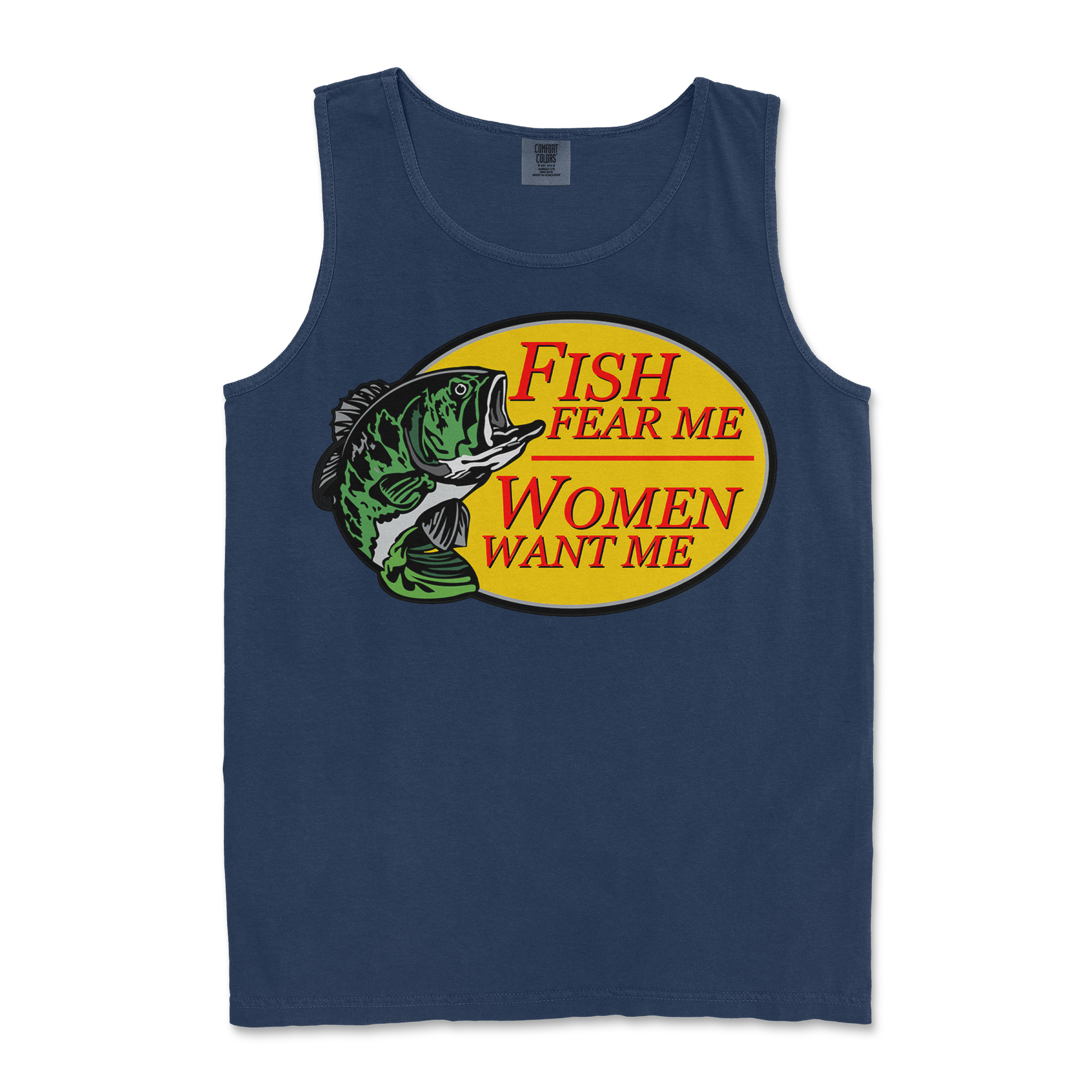 Comfort Colors Tank Top For The Fishermen in TrueNavy