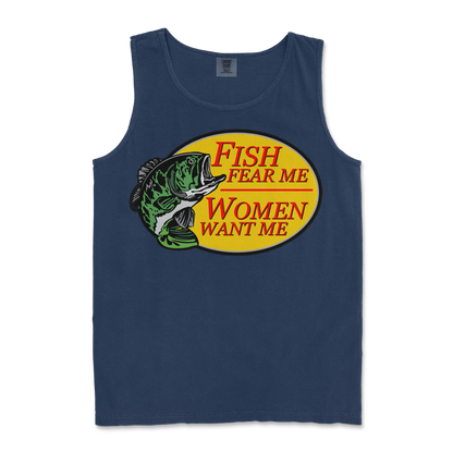 Comfort Colors Tank Top For The Fishermen in TrueNavy