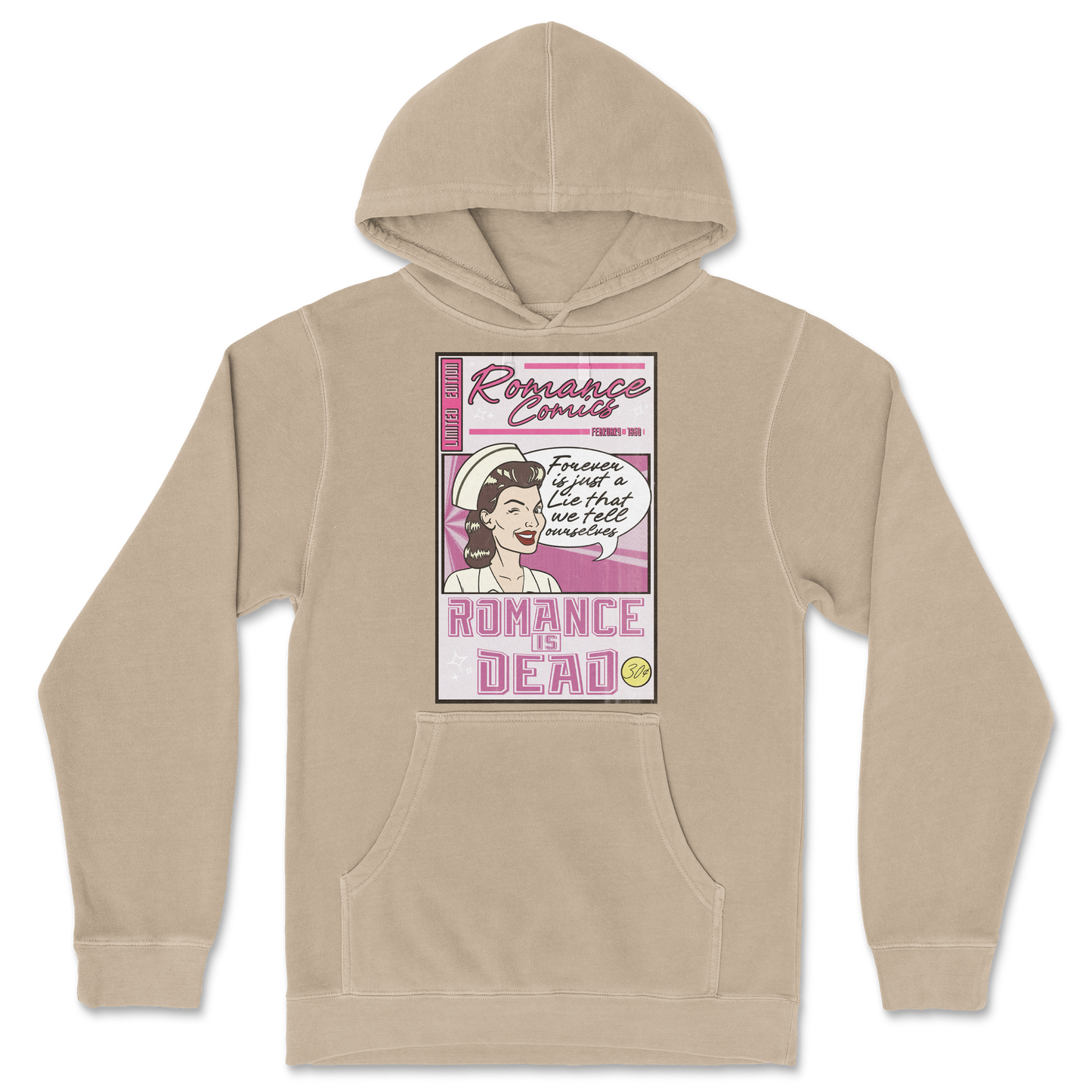 Independent Clothing Co. Hoodie Romance is Dead in Sandstone