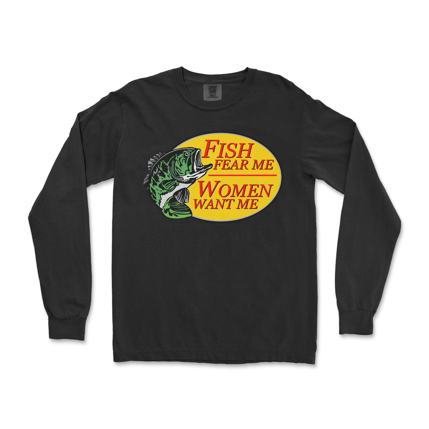 Comfort Colors Long Sleeve For The Fishermen in Black