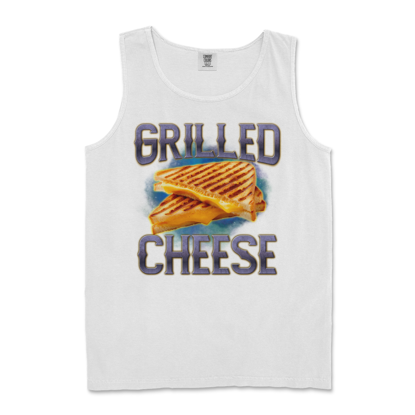 Comfort Colors Tank Top Grilled Cheese  in White