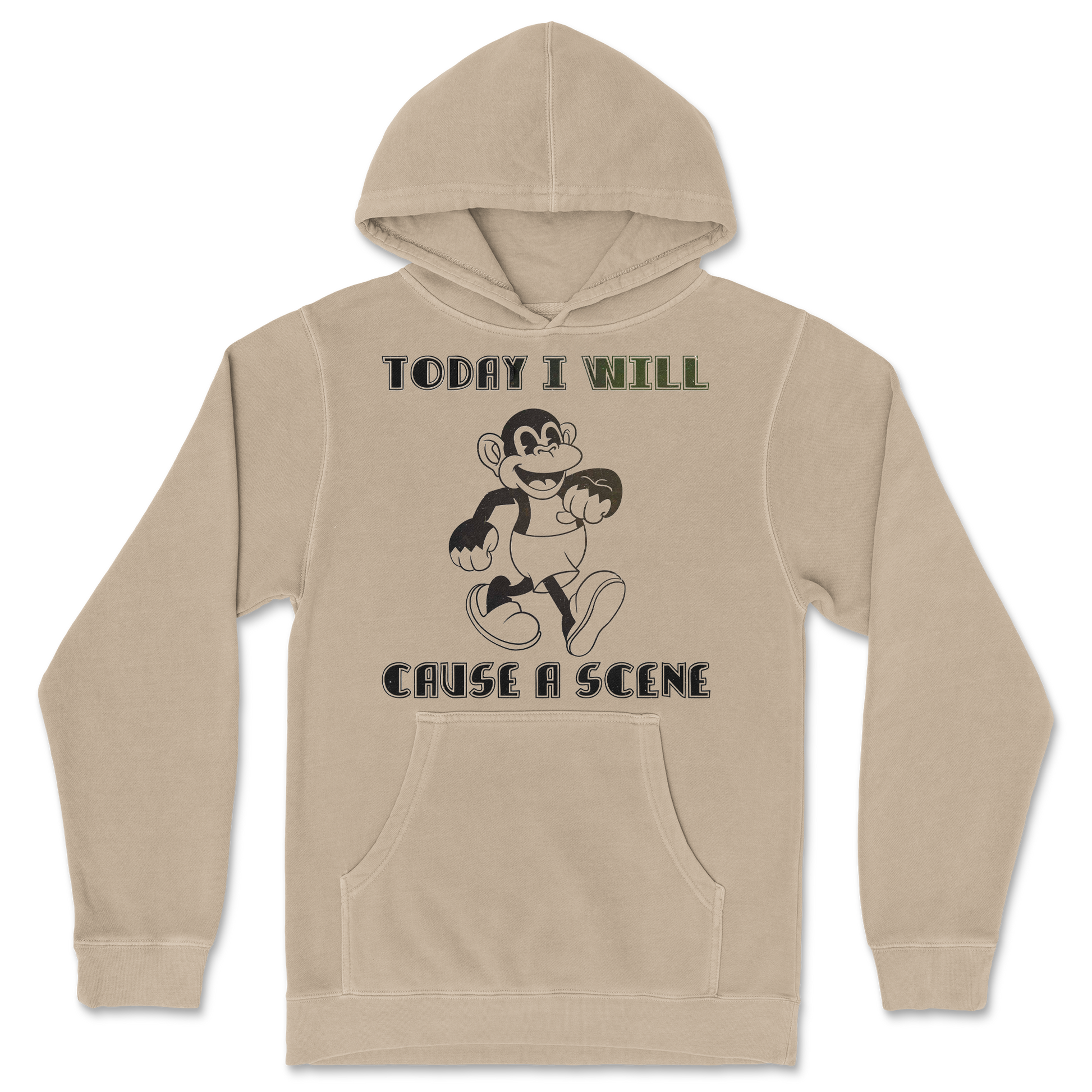 Independent Clothing Co. Hoodie Cause A Scene  in Sandstone