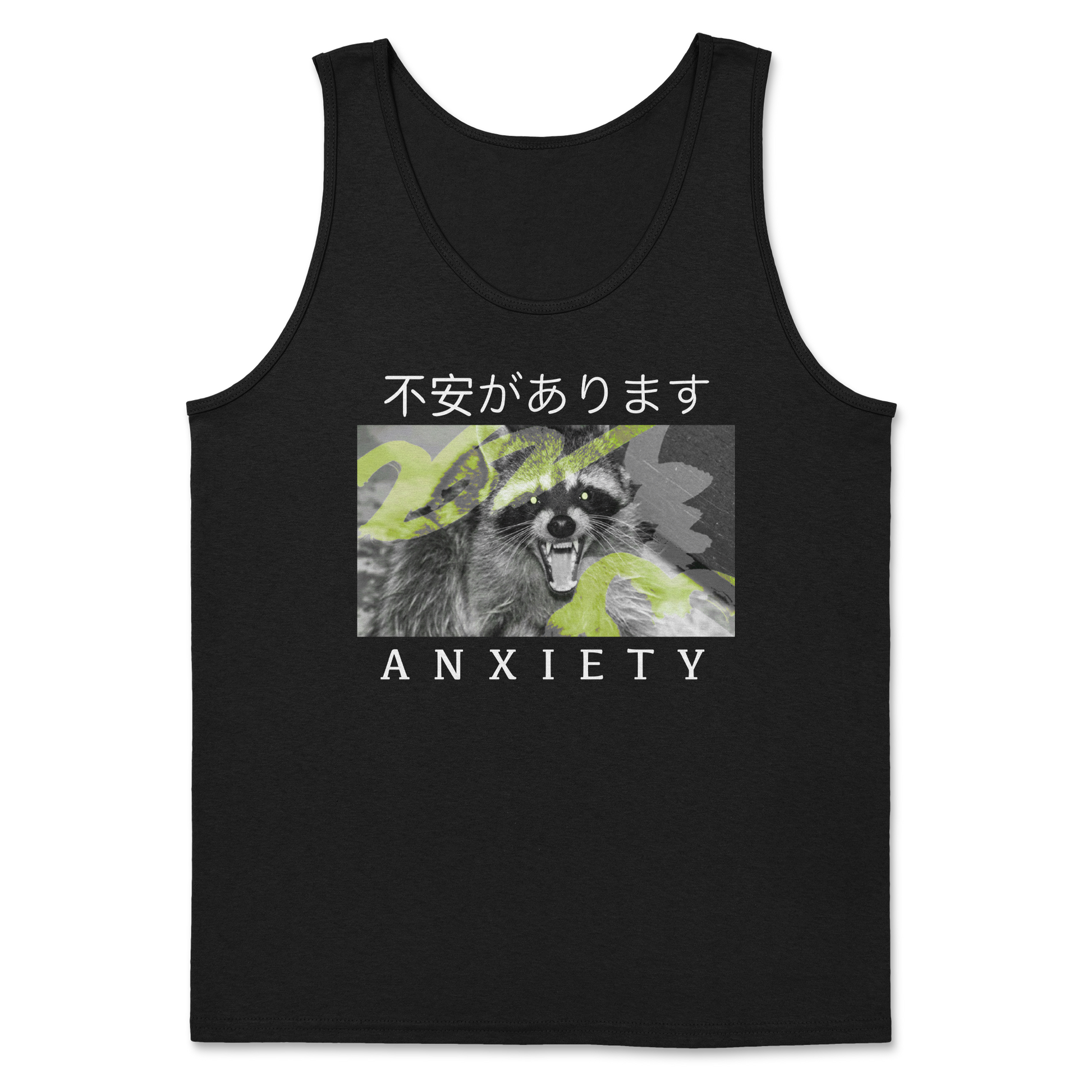 Heavy Blend Tank Top Anxiety in Black