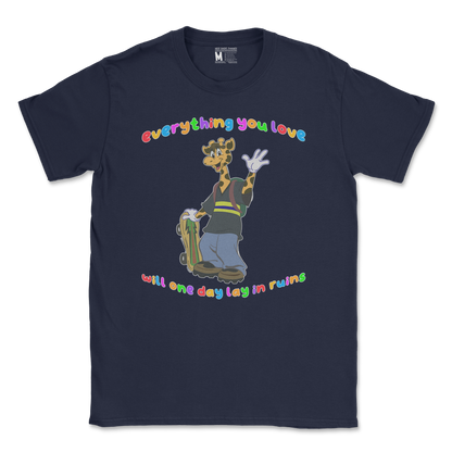 Gildan SoftStyle T-Shirt Jerry the Giraffe in Navy