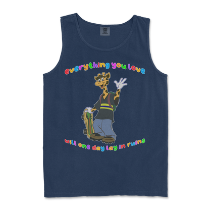 Comfort Colors Tank Top Jerry the Giraffe in TrueNavy