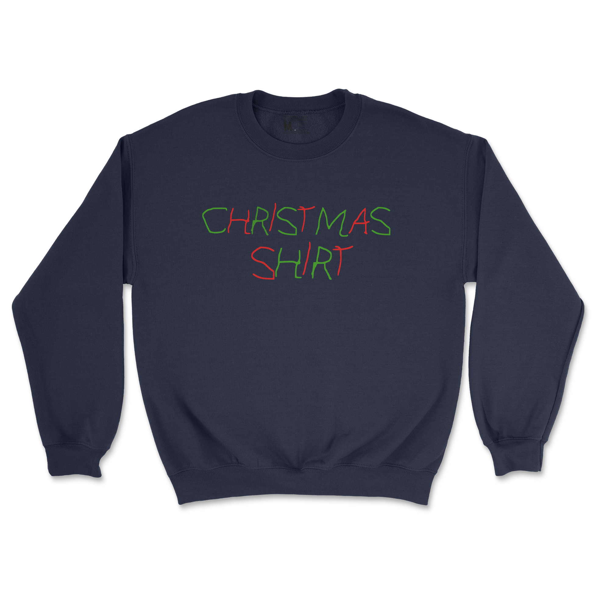 Gildan SoftStyle Crew Neck Christmas Shirt in Navy