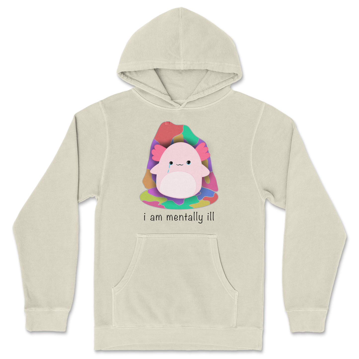 Independent Clothing Co. Hoodie Mentally Ill and Squishy in Ivory