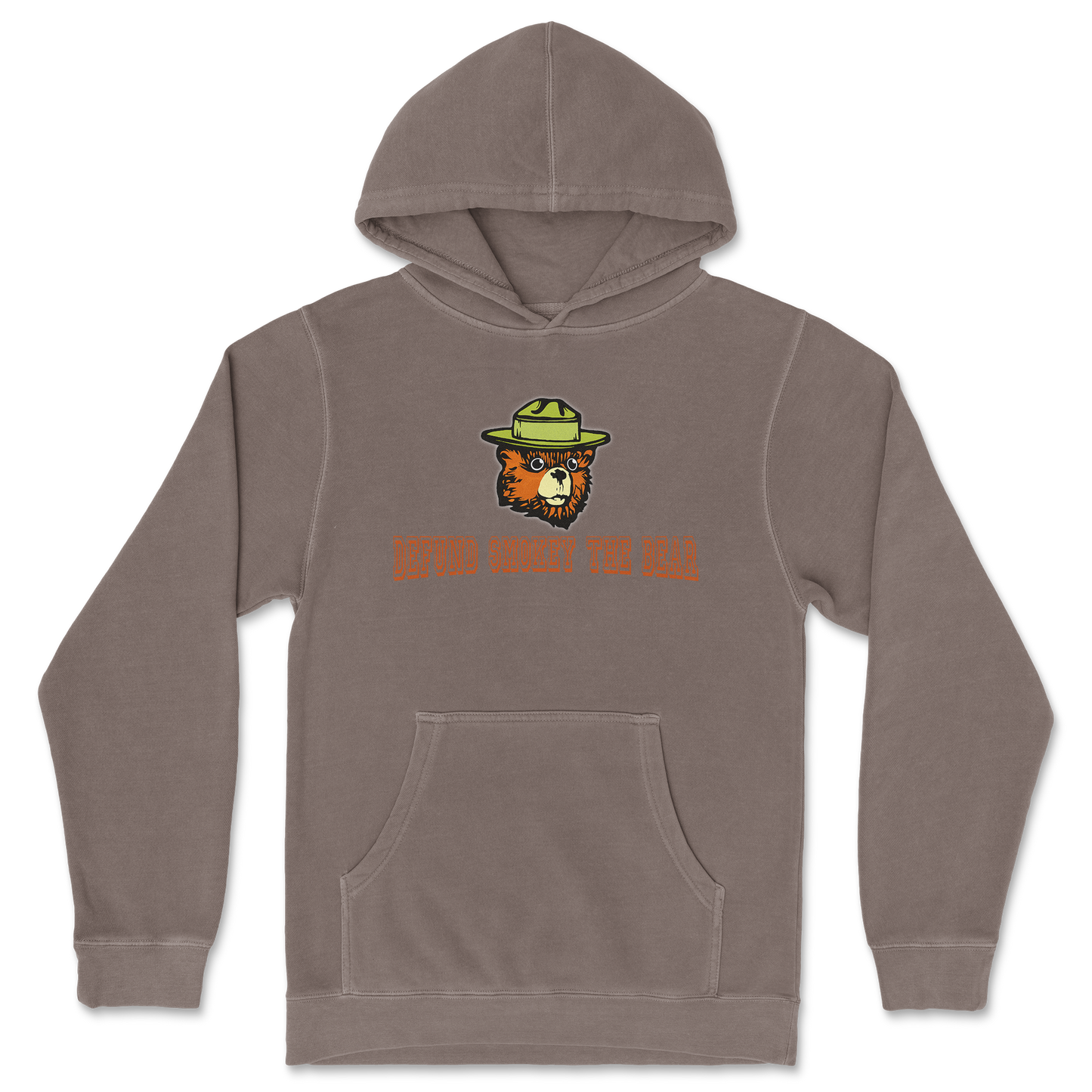 Independent Clothing Co. Hoodie Defund Smokey Bear in Clay