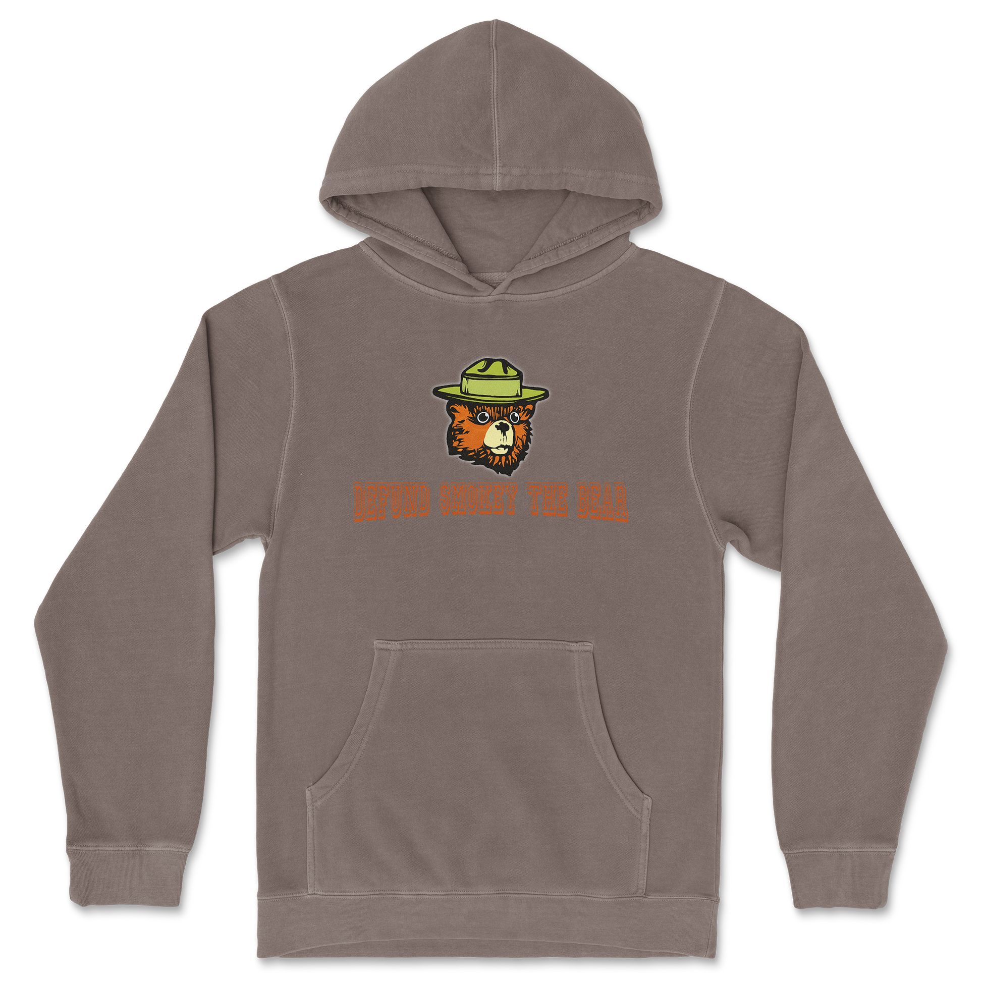 Independent Clothing Co. Hoodie Defund Smokey Bear in Clay