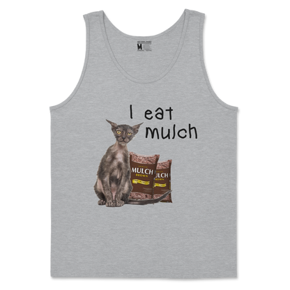 Gildan SoftStyle Tank Top I Eat Mulch in Sports Grey