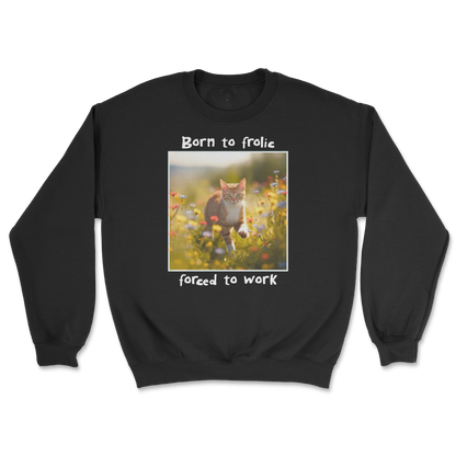 Gildan SoftStyle Crew Neck Born to Frolic  in Black