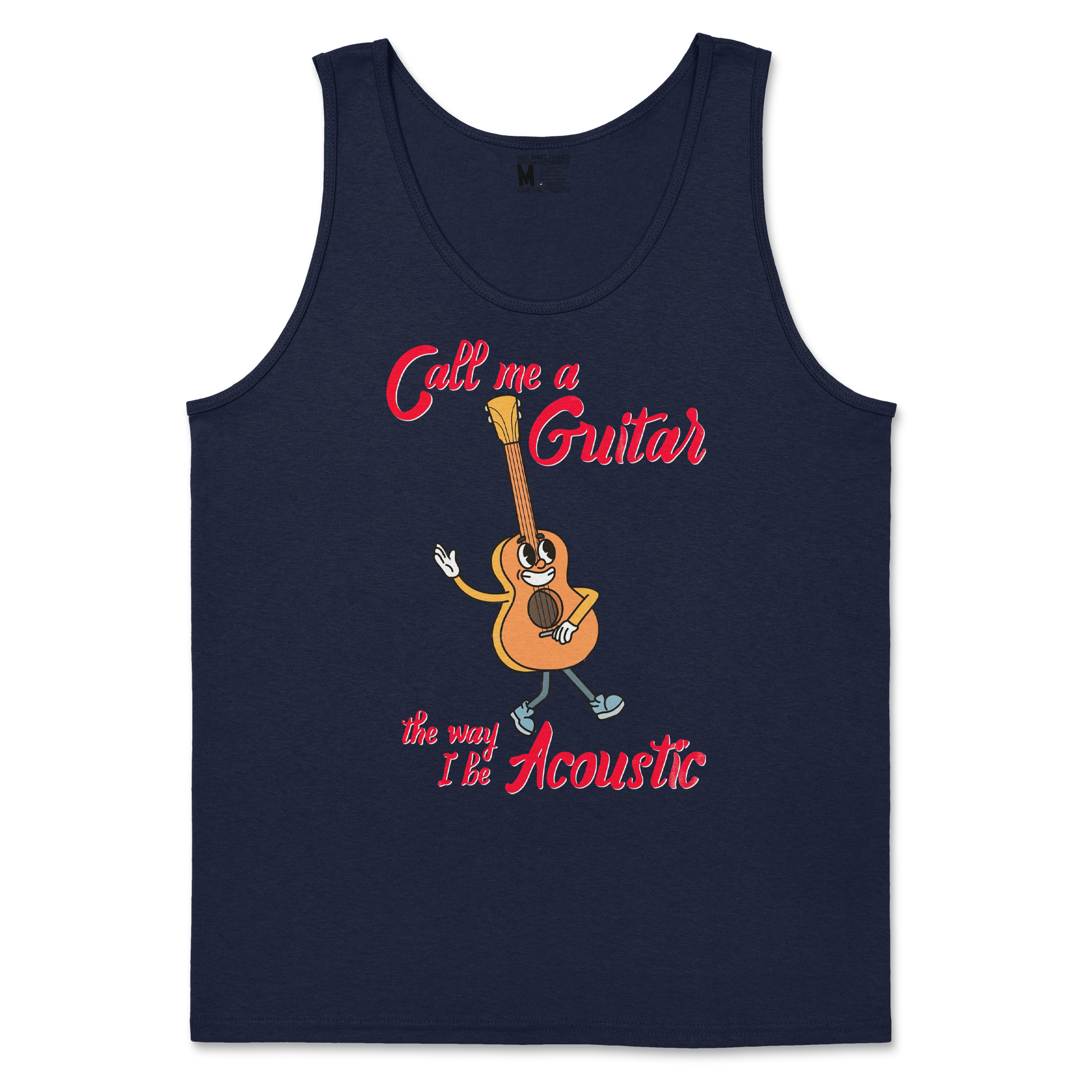 Gildan SoftStyle Tank Top I Do Be Acoustic  in Navy