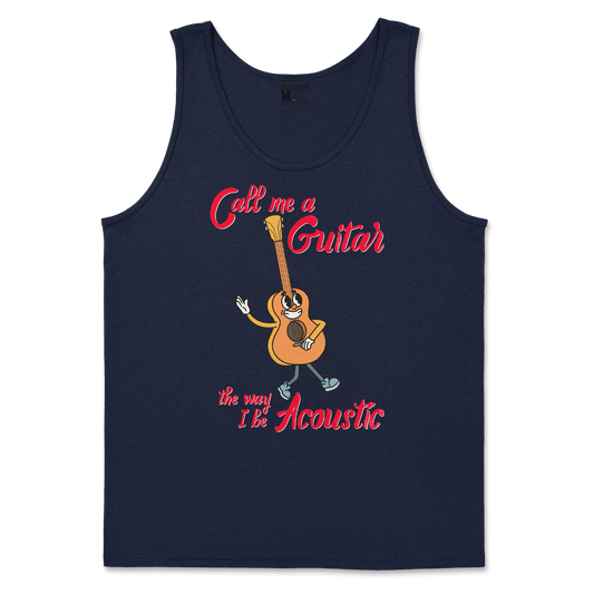 Gildan SoftStyle Tank Top I Do Be Acoustic  in Navy