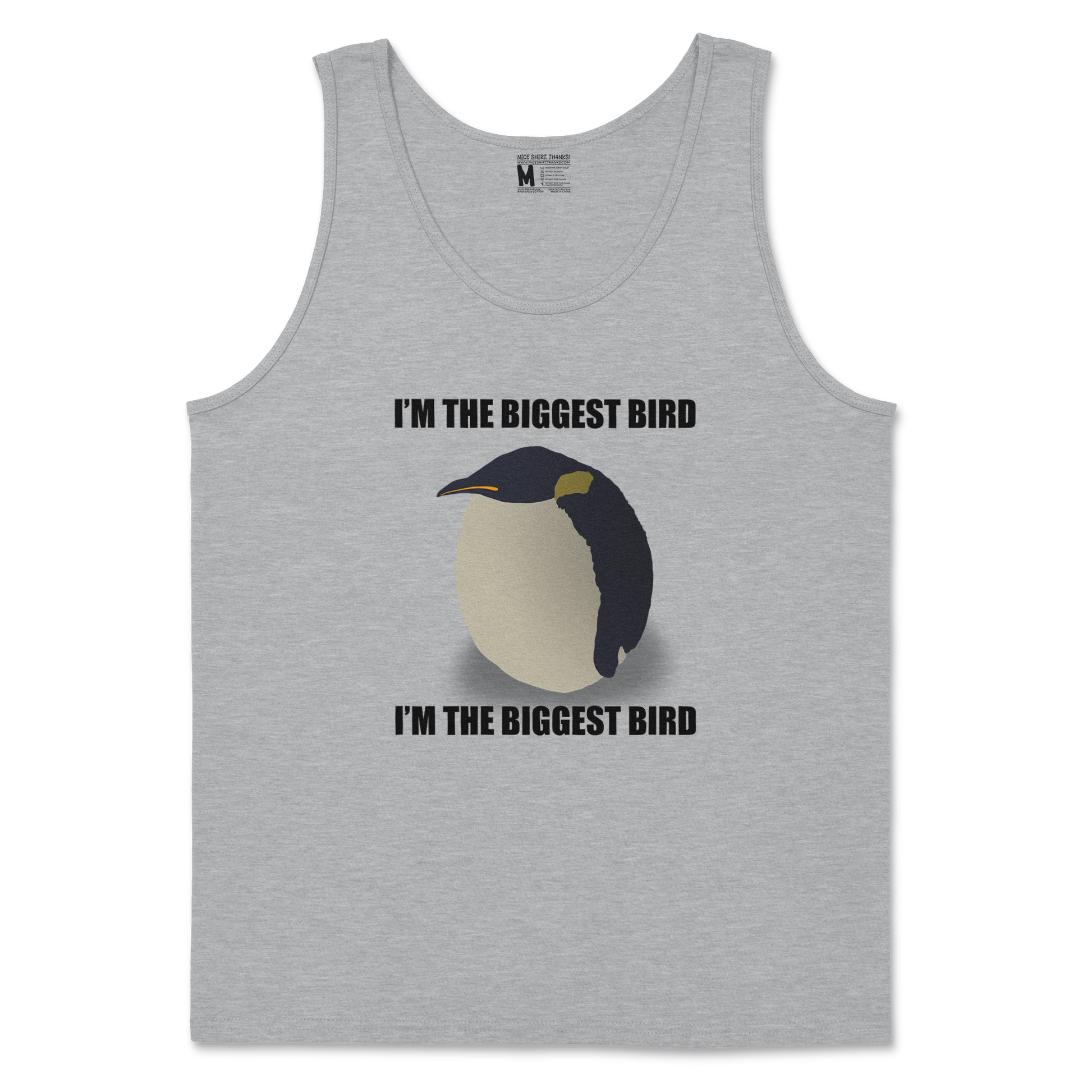 Gildan SoftStyle Tank Top I Am The Biggets Bird in Sports Grey