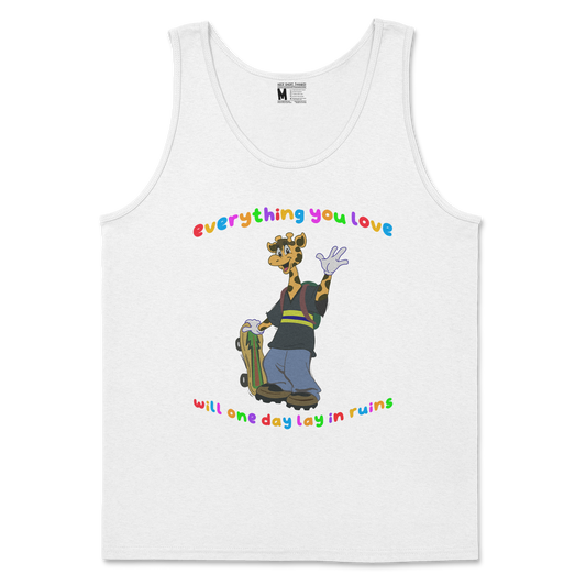 Gildan SoftStyle Tank Top Jerry the Giraffe in White