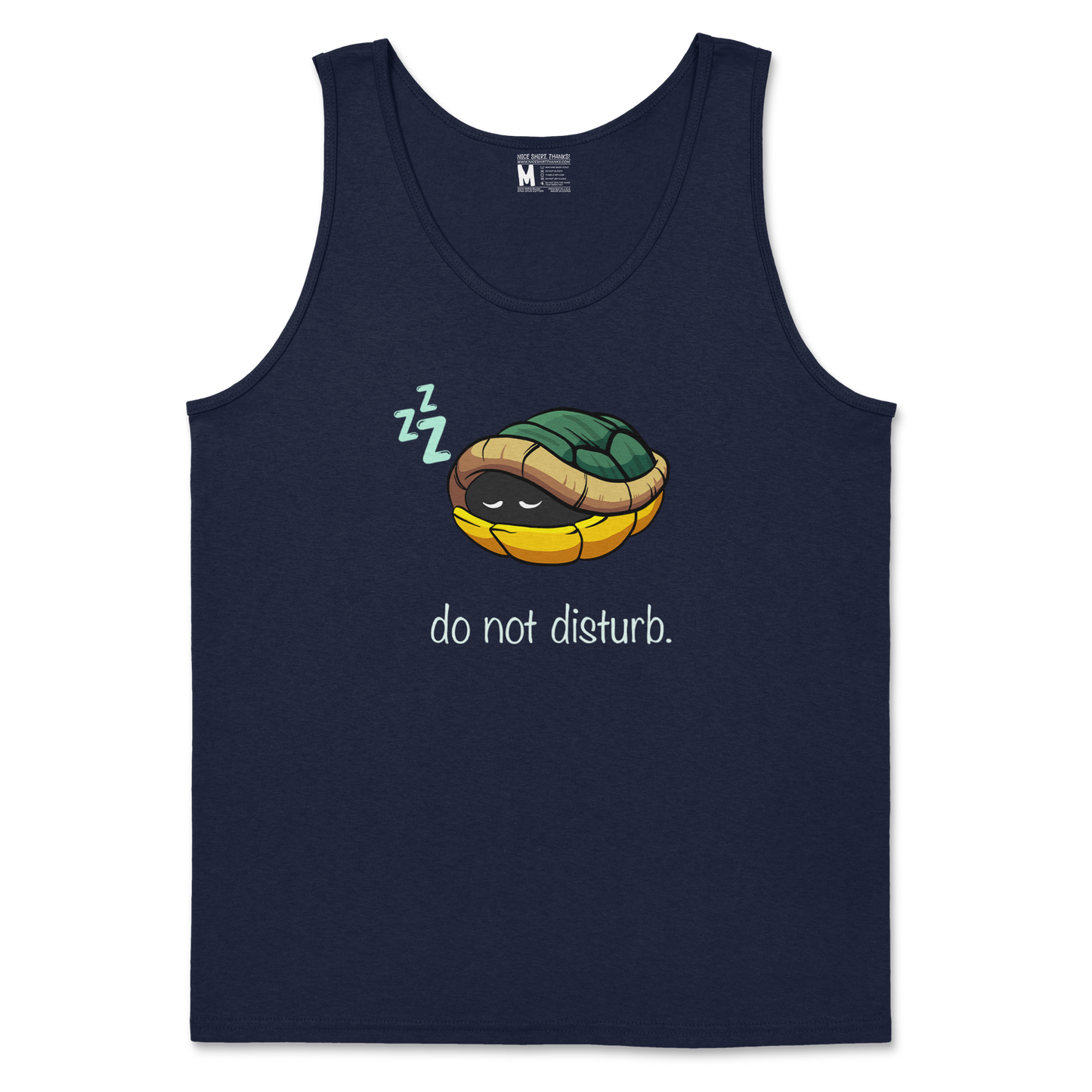 Gildan SoftStyle Tank Top Sleepin Turtle in Navy