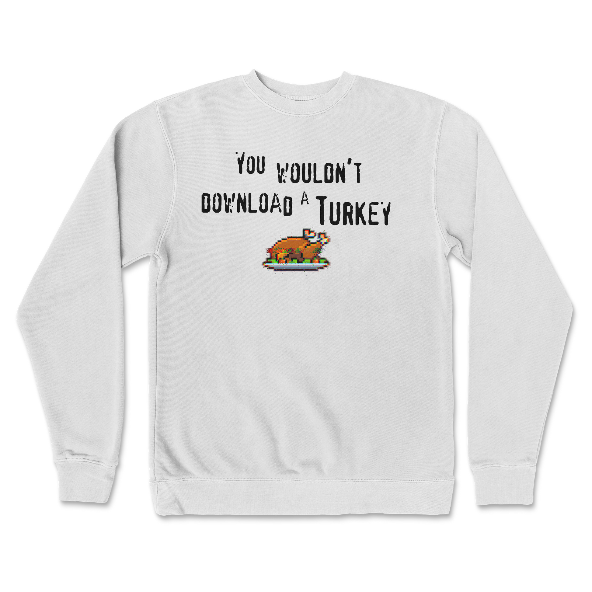 Independent Clothing Co. Crew Neck Downloadable Turkey  in white