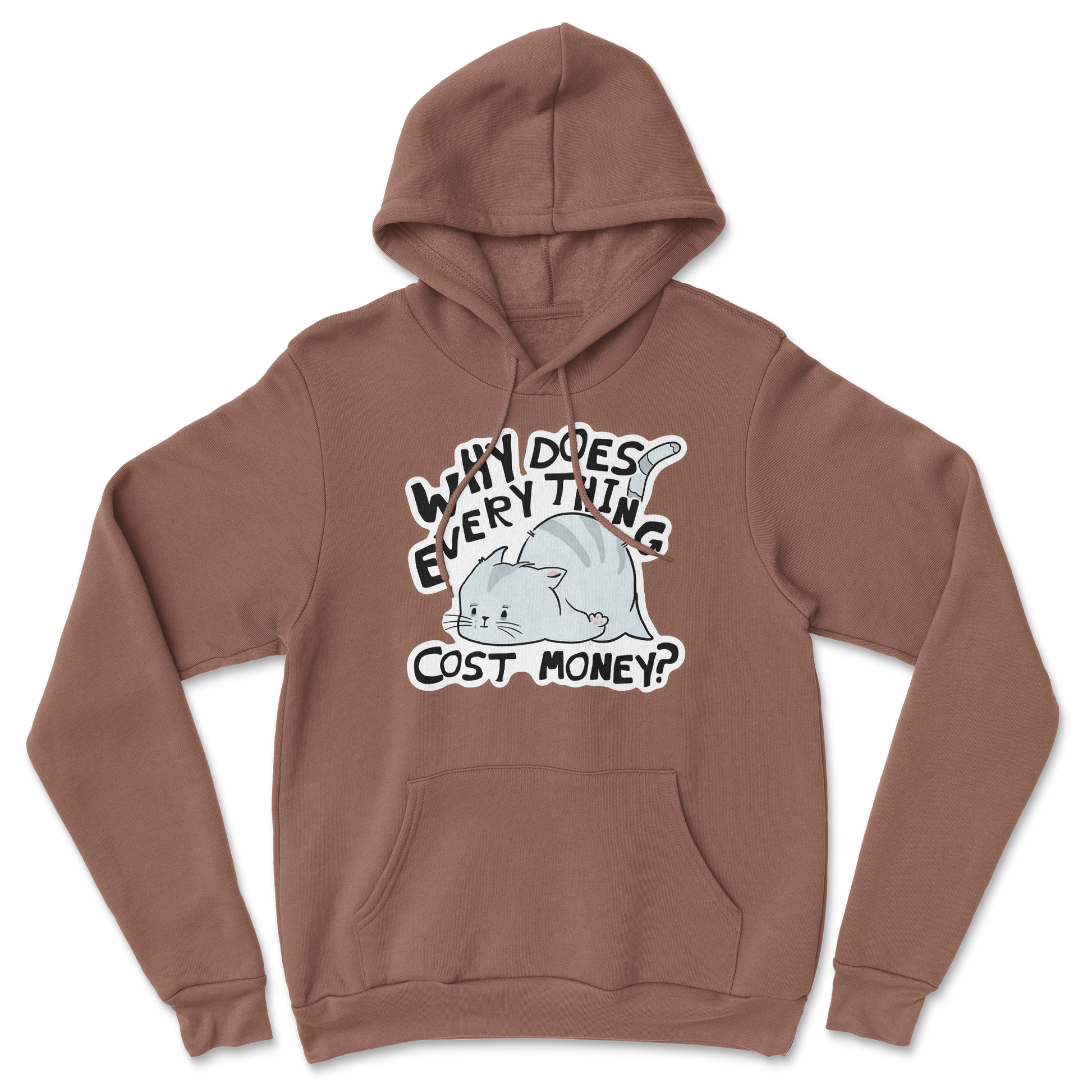 Heavy Blend Hoodie Broke Cat in Cocoa