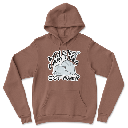 Heavy Blend Hoodie Broke Cat in Cocoa