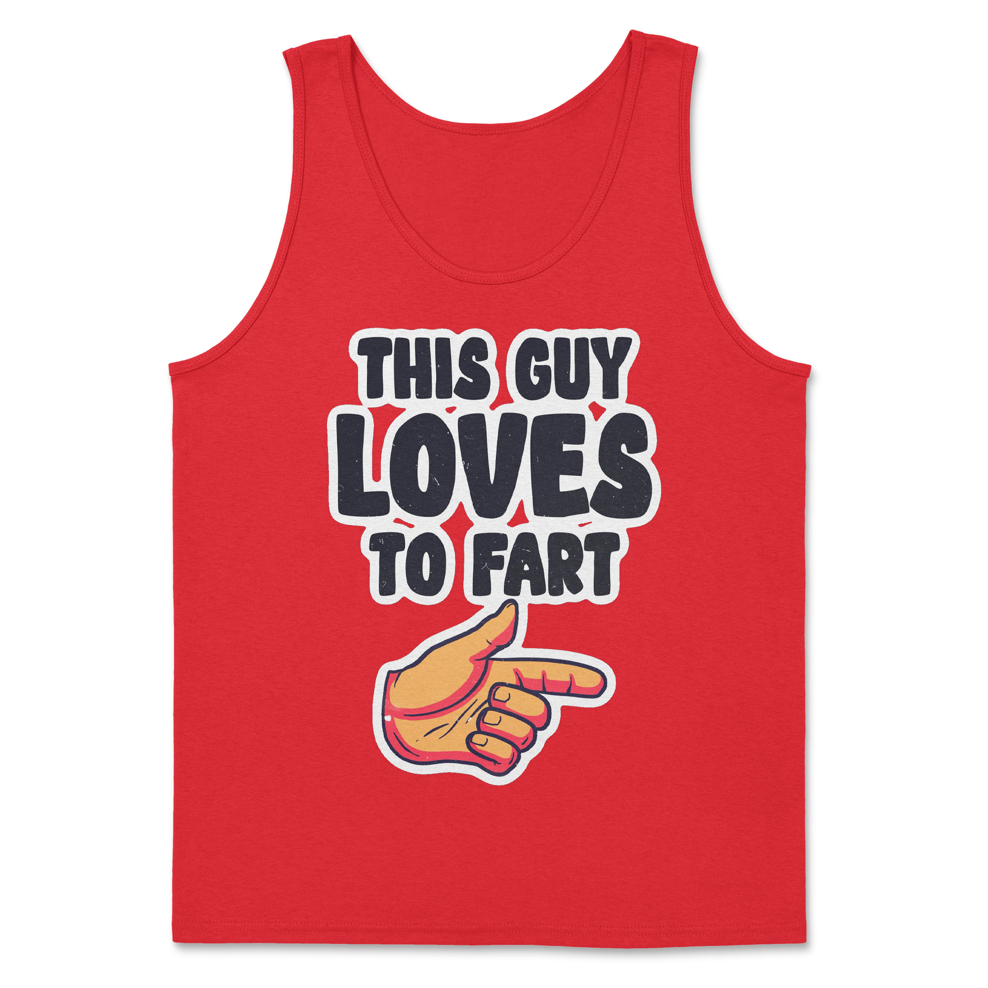 The Nice Shirt Tank Top Who Farted  in Red