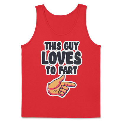 The Nice Shirt Tank Top Who Farted  in Red