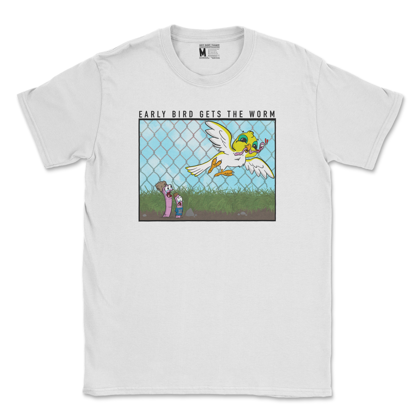 Gildan SoftStyle T-Shirt Early Bird in White