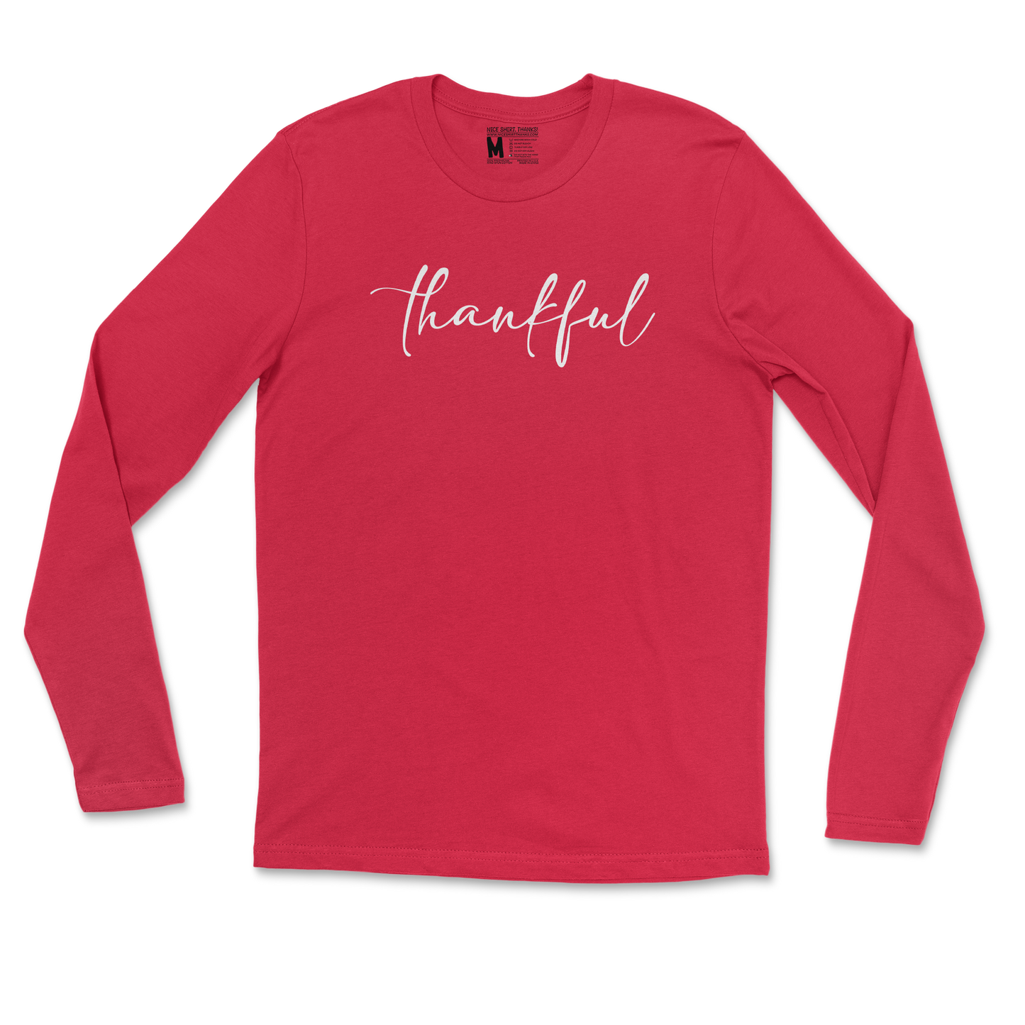 Gildan SoftStyle Long Sleeve Thankful  in Red